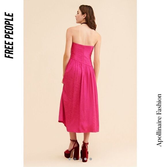 FREE PEOPLE MAKE AN ENTRANCE MAXI DRESS IN PINK NEW Size 0 - Picture 3 of 8